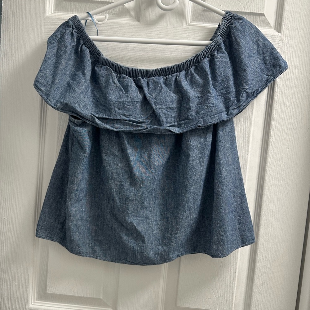 Denim Off-Shoulder Top